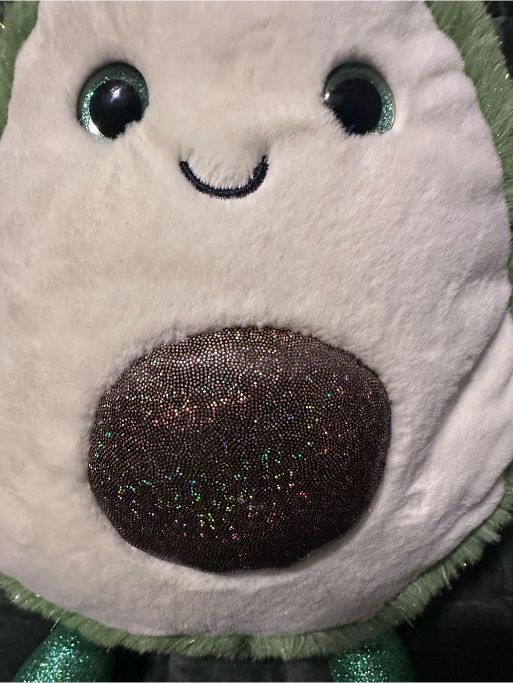 FAO Schwarz Green and Cream Sparkle-Brown Avocado Plush